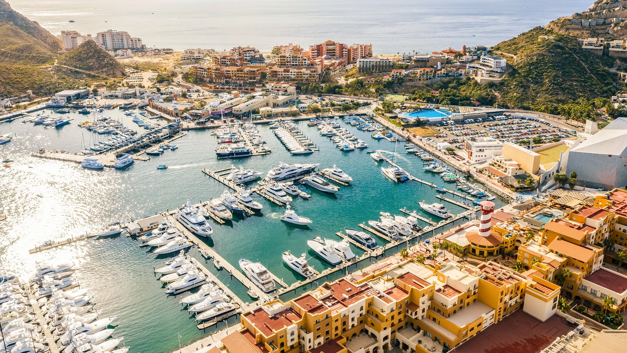Aerial view of the Cabo San Lucas marina